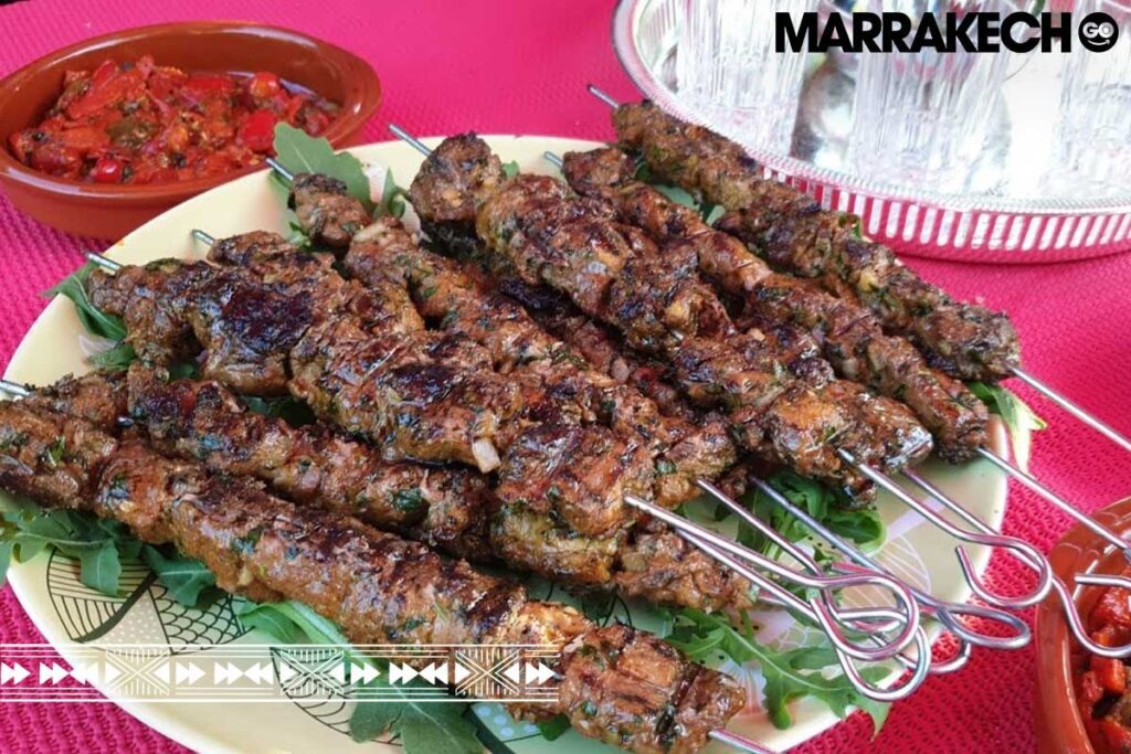 Brochettes Moroccan dishes