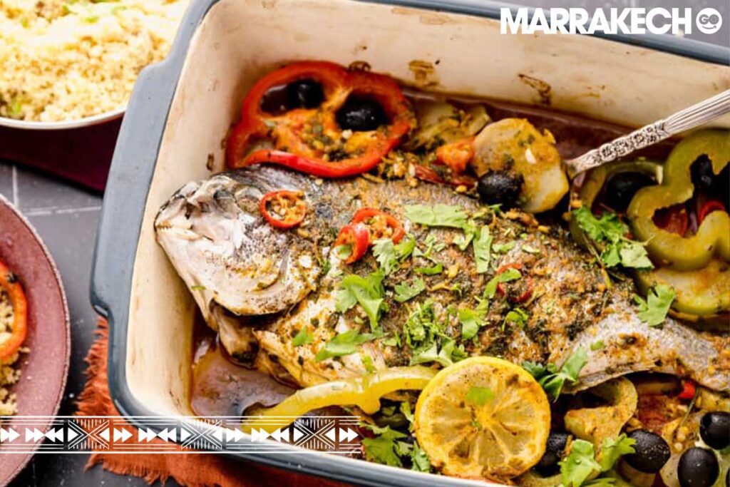 Moroccan dishes: Fish Chermoula